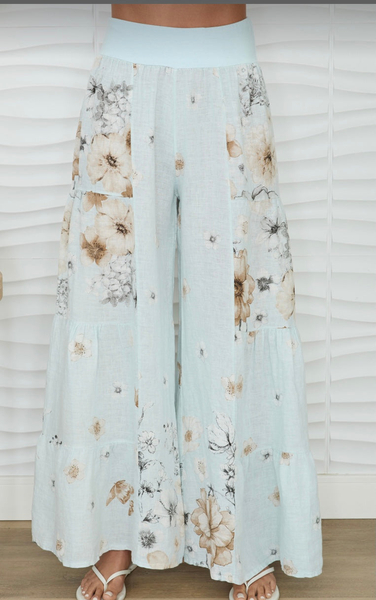 Floral Linen Pant