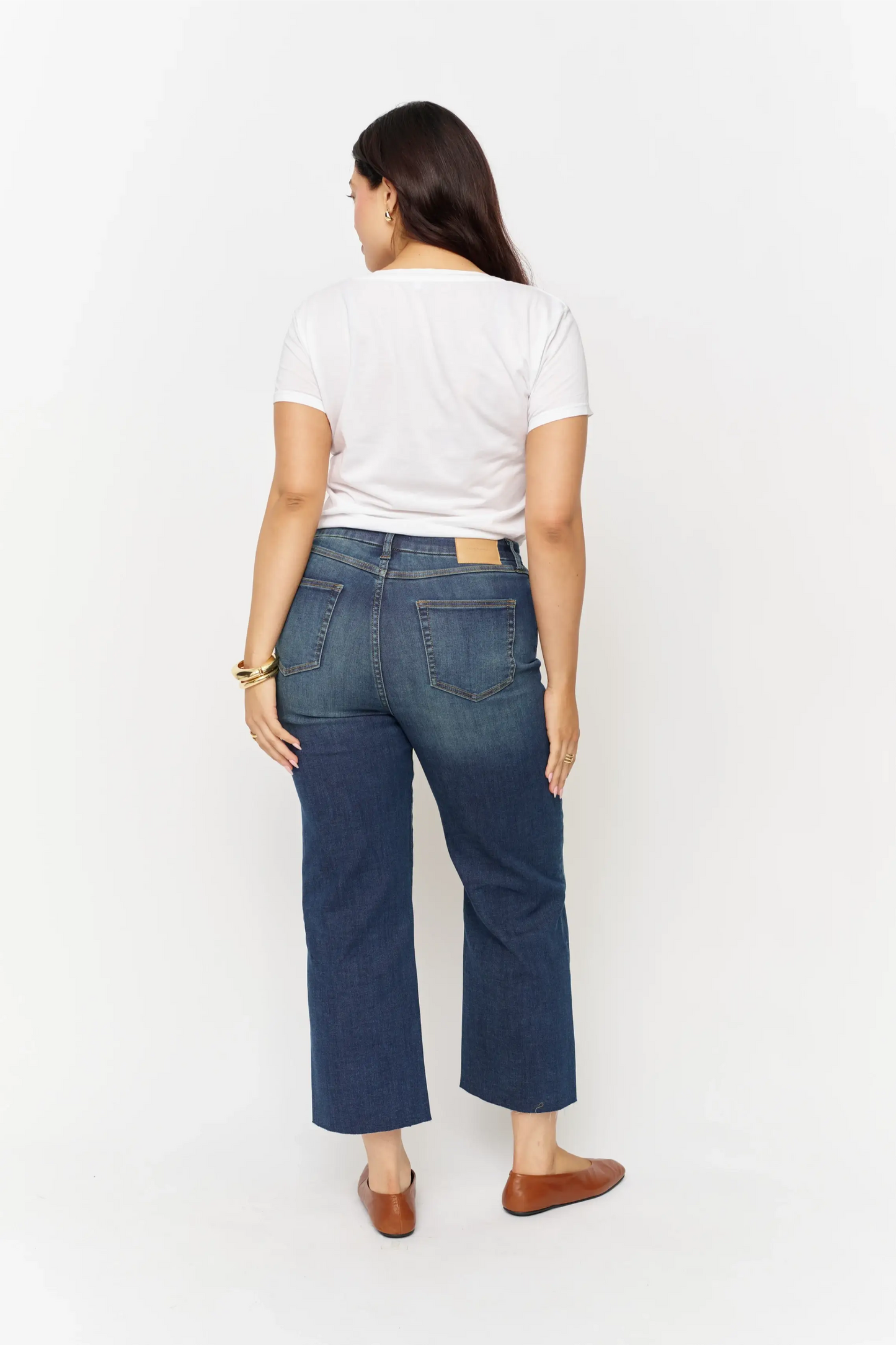 Aberdeen High Rise Wide Leg Crop Sculpt+ Dark Aged Vintage