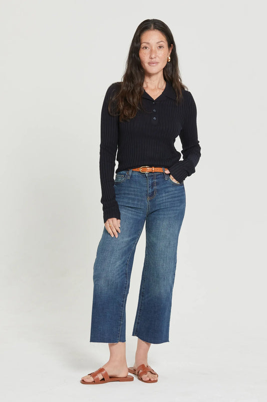 Aberdeen High Rise Wide Leg Crop Sculpt+ Dark Aged Vintage