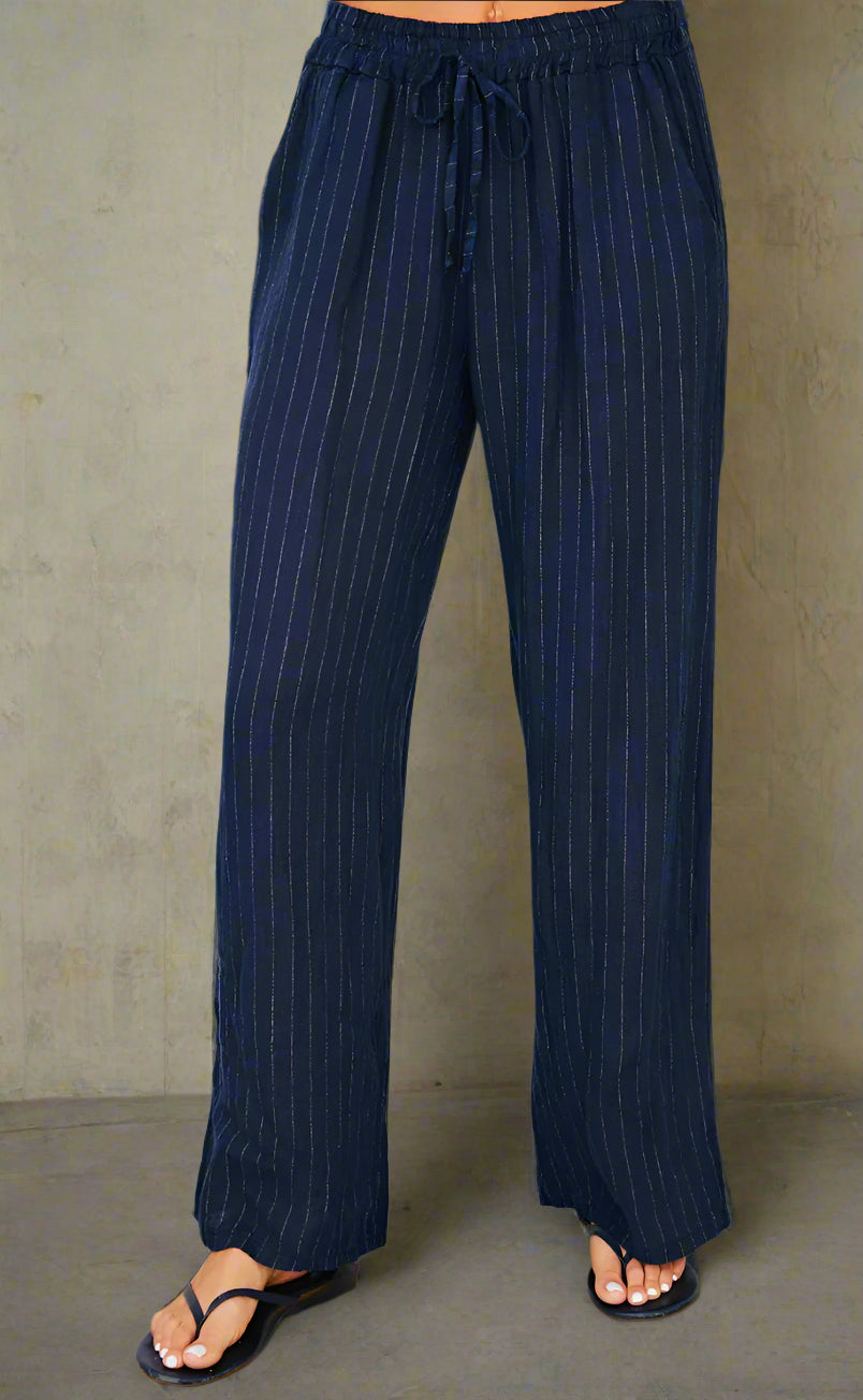 The Pinstripe Linen Pant