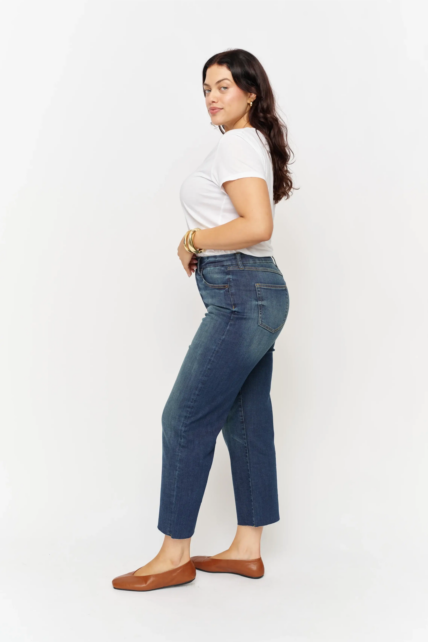 Aberdeen High Rise Wide Leg Crop Sculpt+ Dark Aged Vintage