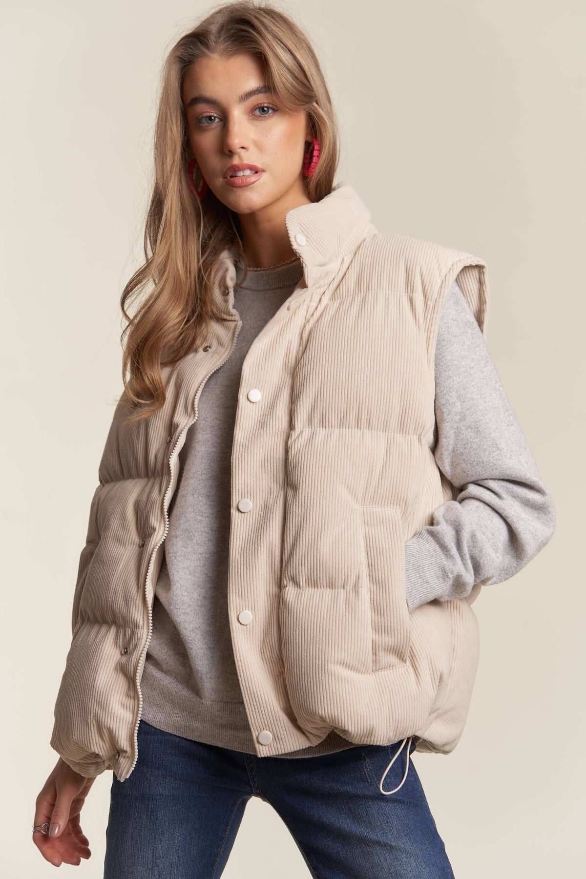 CORDUROY PUFF VEST
