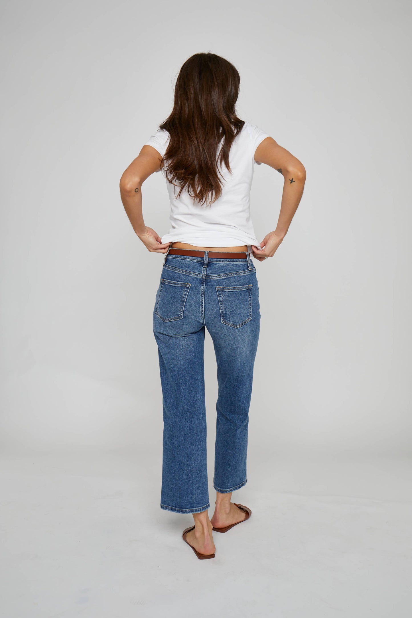 Addington Ankle Crop Mid Rise Jean, Vintage Worn