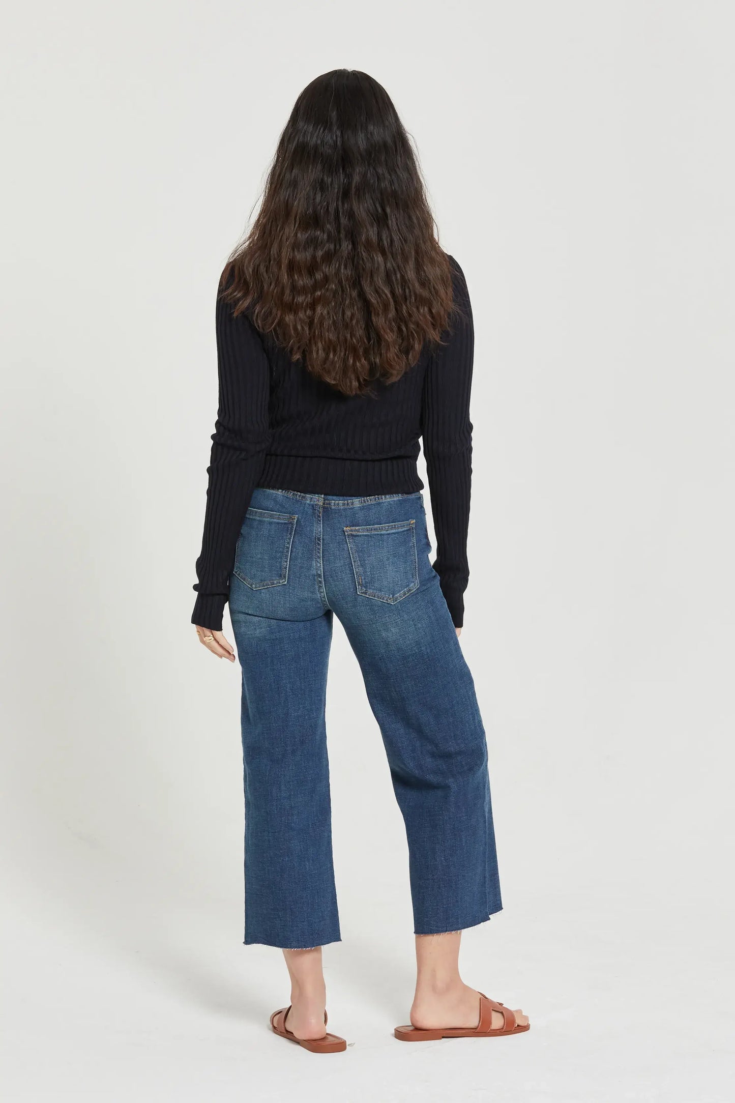 Aberdeen High Rise Wide Leg Crop Sculpt+ Dark Aged Vintage