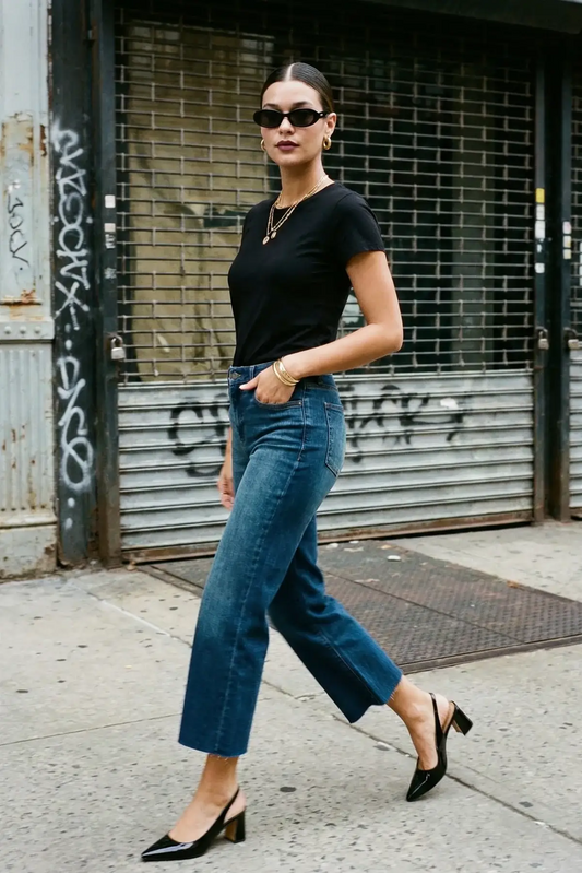 Aberdeen High Rise Wide Leg Crop Sculpt+ Dark Aged Vintage