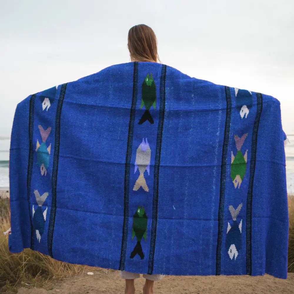 Blue Baja Fish Blanket