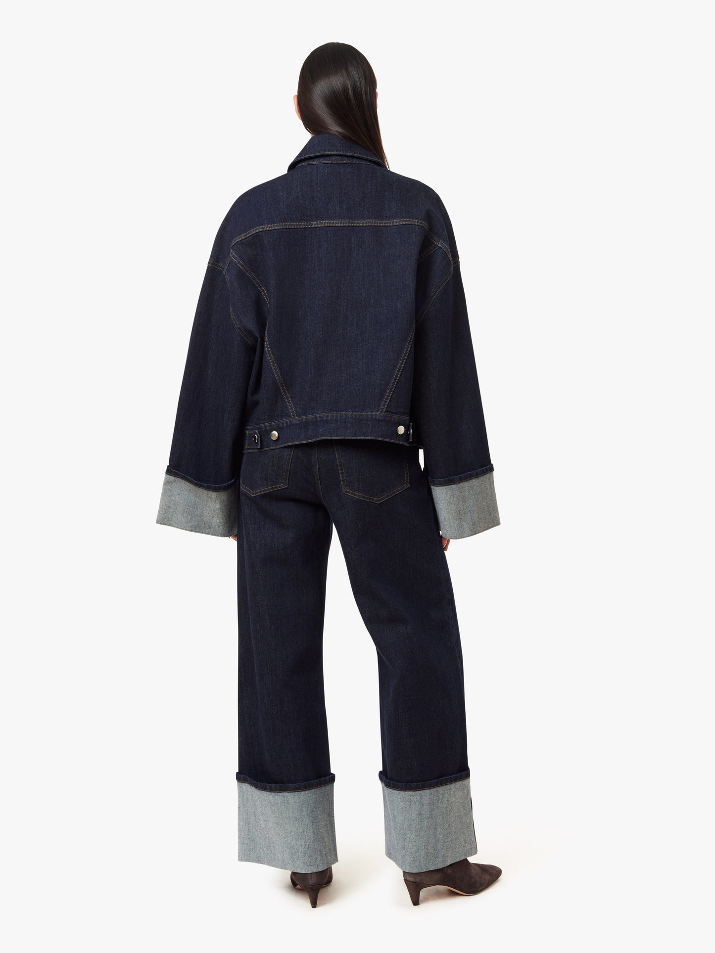 Cuffed Straight Cropped Jean