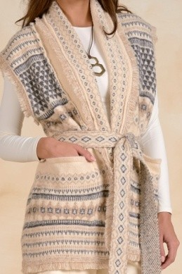 Sleeveless Belted Cardi